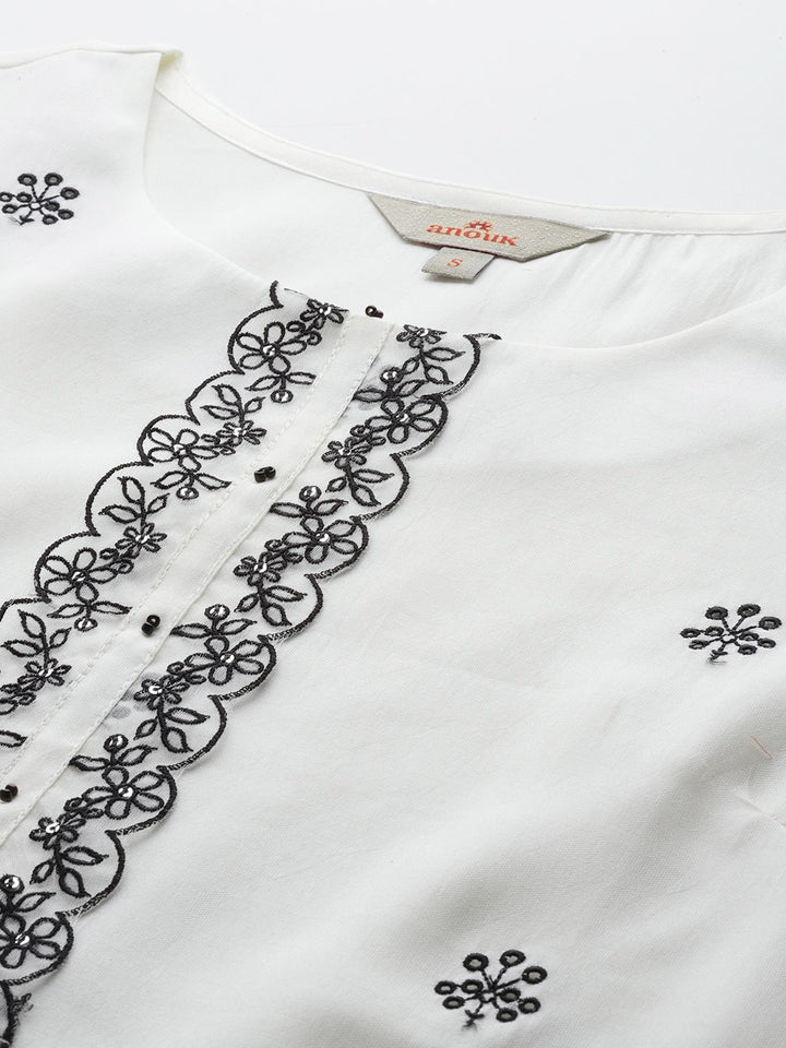 Anouk Embroidered Sequined Kurta
