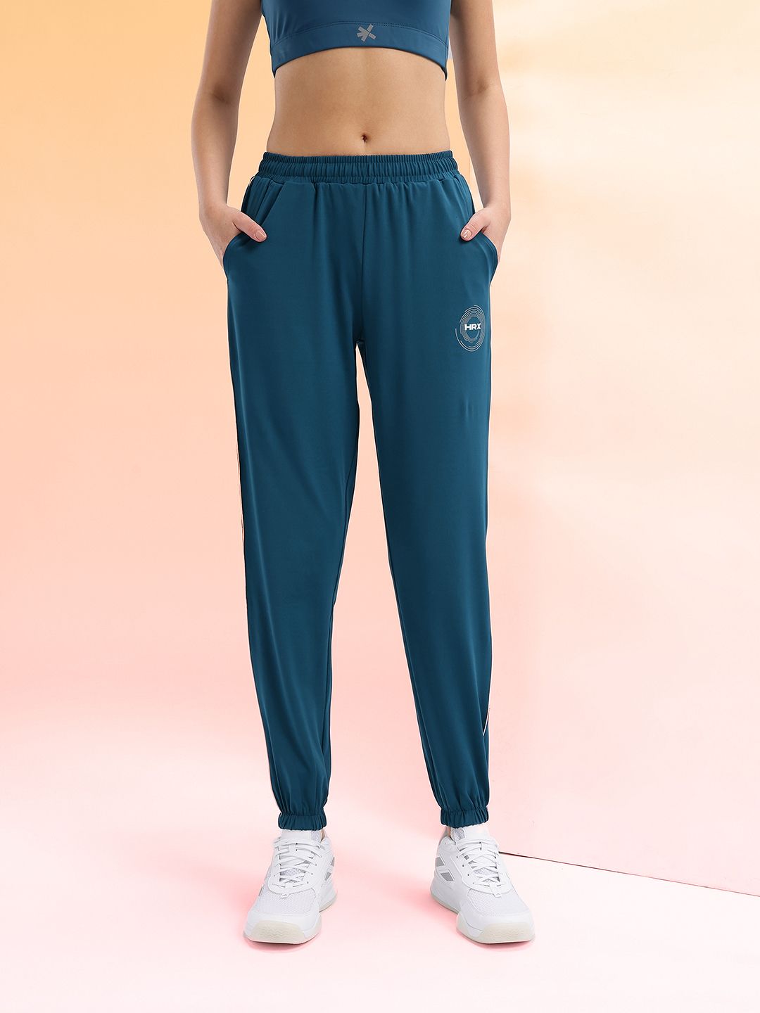 HRX by Hrithik Roshan Women Brand Logo Detail Rapid-Dry Running Joggers