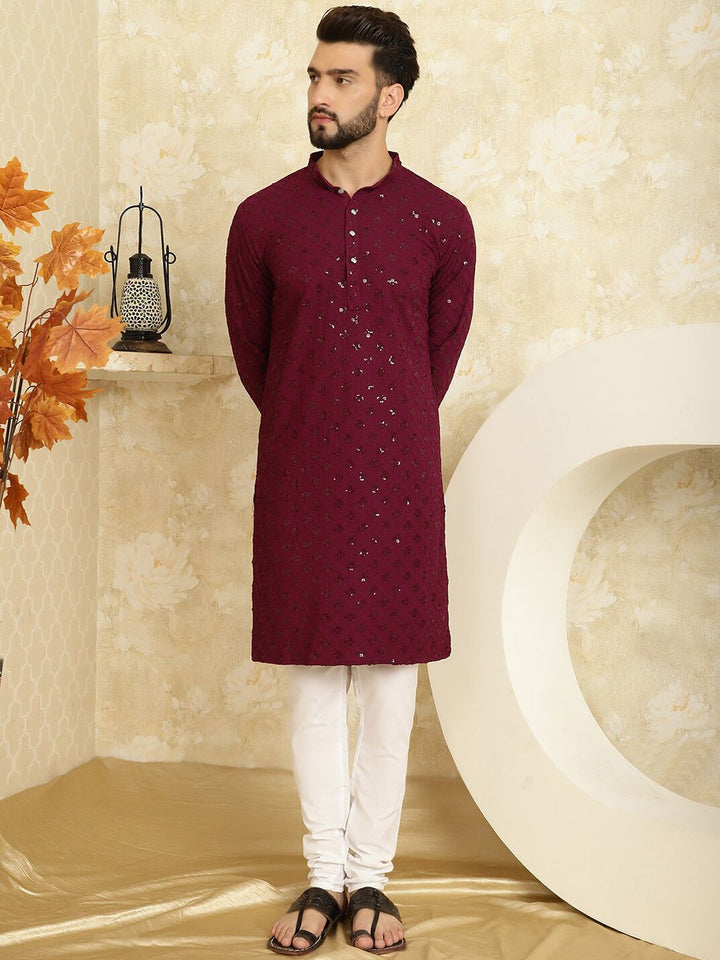 SOJANYA Motif Etnik Sulam Kurta Kapas Tulen Labuci Biasa dengan Churidar