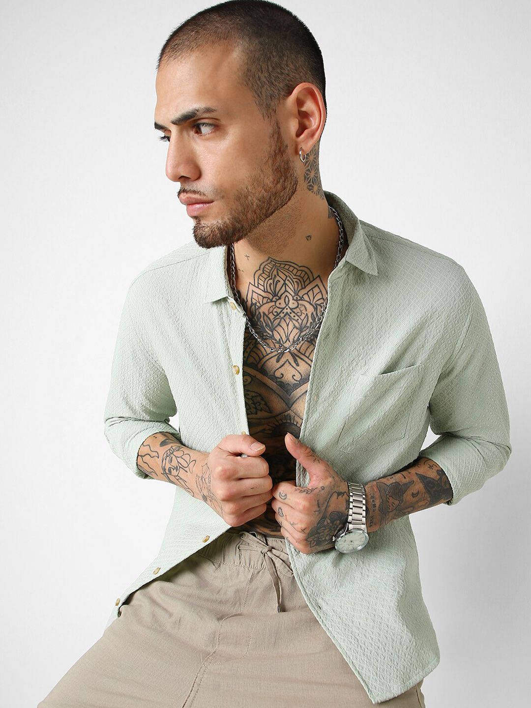 VASTRADO Men Classic Slim Fit Casual Shirt