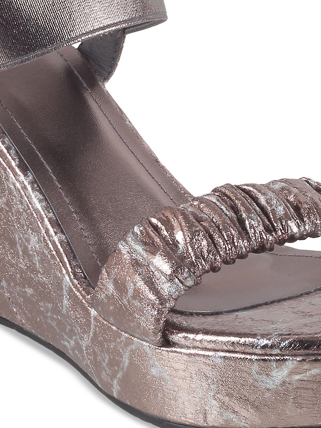 Metro Printed Open Toe Wedge Heels