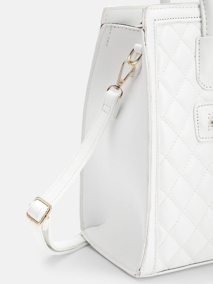 DressBerry Quilted Structured Handheld Bag