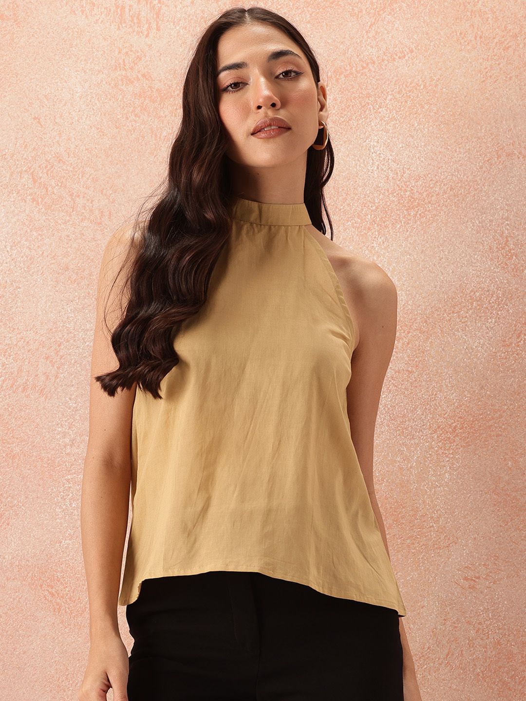 all about you Halter Neck Pure Cotton A-Line Top