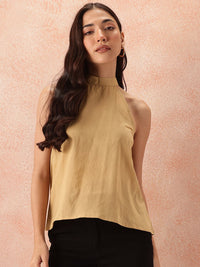 all about you Halter Neck Pure Cotton A-Line Top