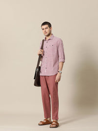 Mr Bowerbird Tailored Fit Gingham Checked Casual Shirt