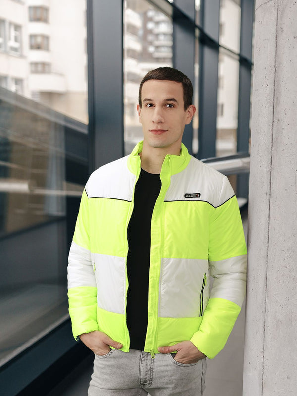 The Indian Garage Co Men Colourblock Slim Fit Bomber Jacket