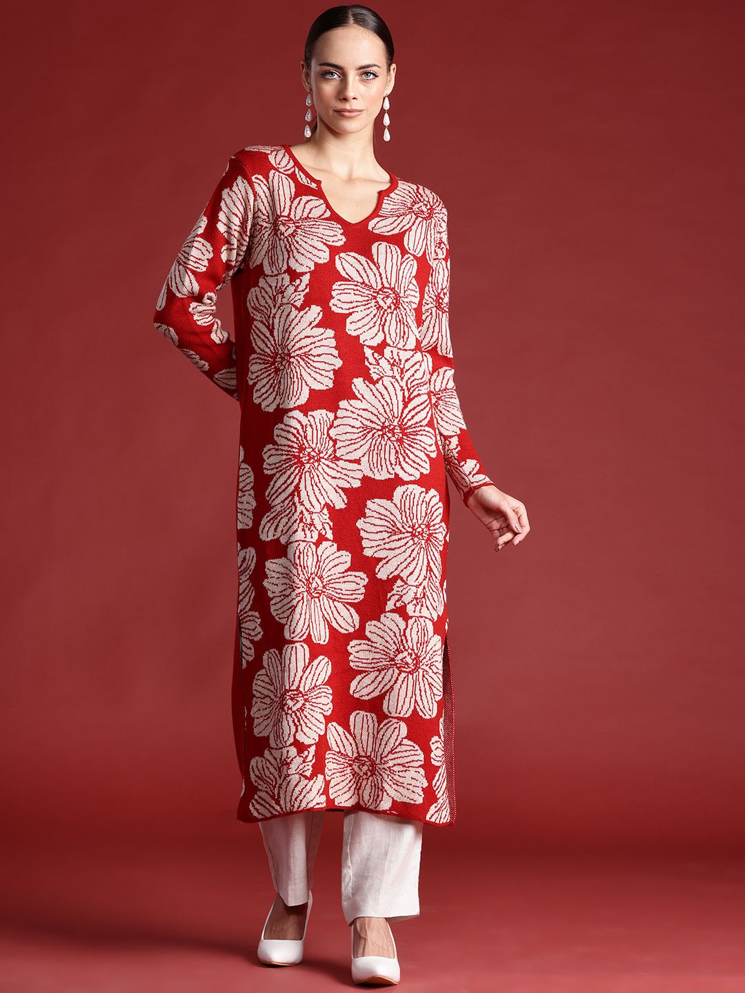 all about you Floral Woven Design Kurta