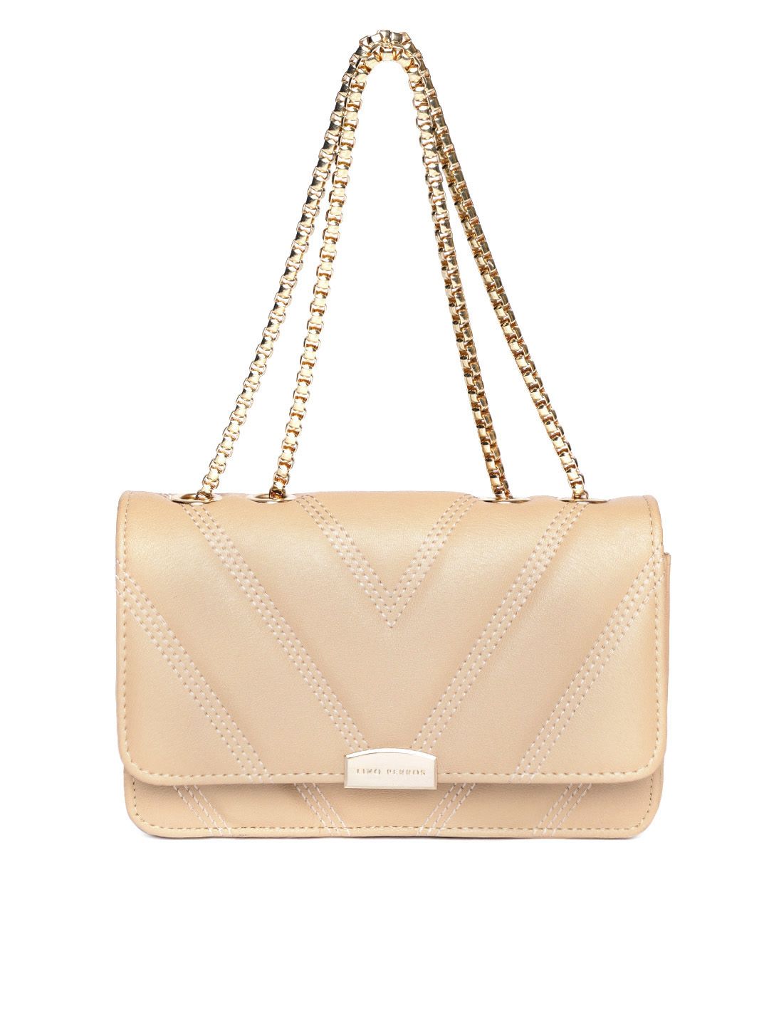 Lino Perros Beige Solid Shoulder Bag