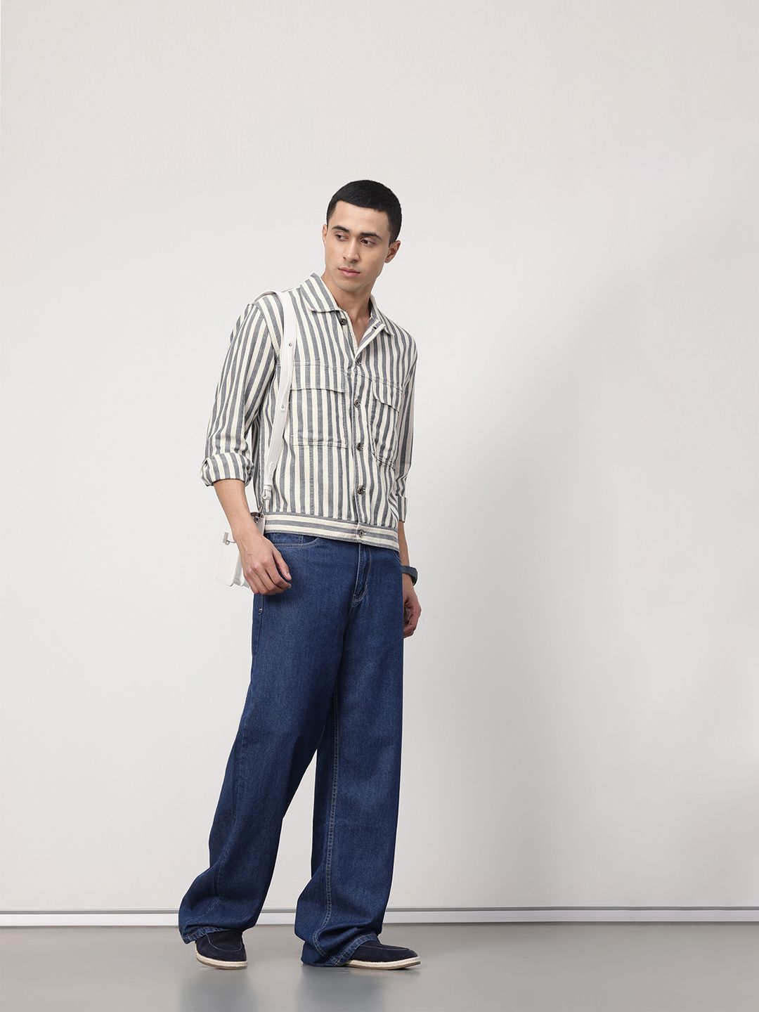 ether Zen Pure Cotton Striped Casual Shirt