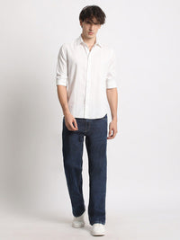 THE BEAR HOUSE Slim Fit Striped Spread Collar Cotton Shirt