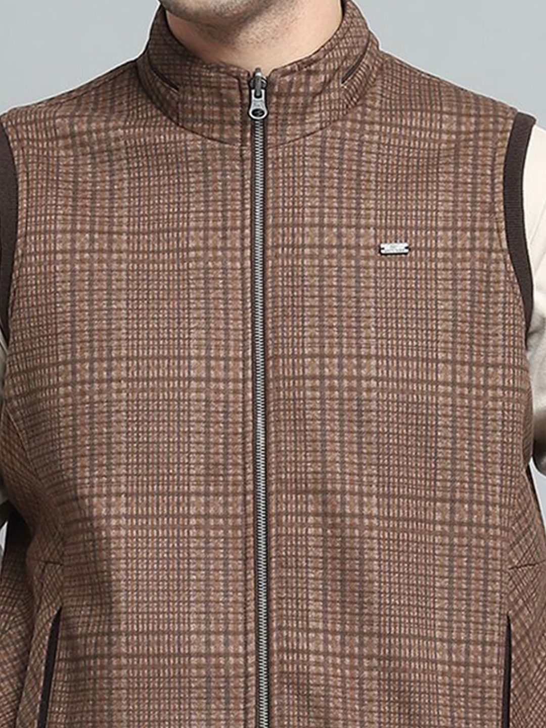 Monte Carlo Men Mock Collar Solid Casual Lightweight Bomber Jacket