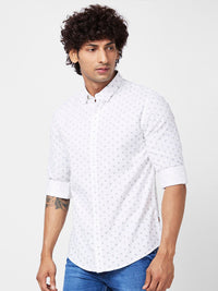 SPYKAR Slim Fit Opaque Conversational Printed Cotton Casual Shirt