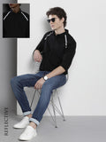 The Indian Garage Co Men Black Casual Shirt with Reflective Strips