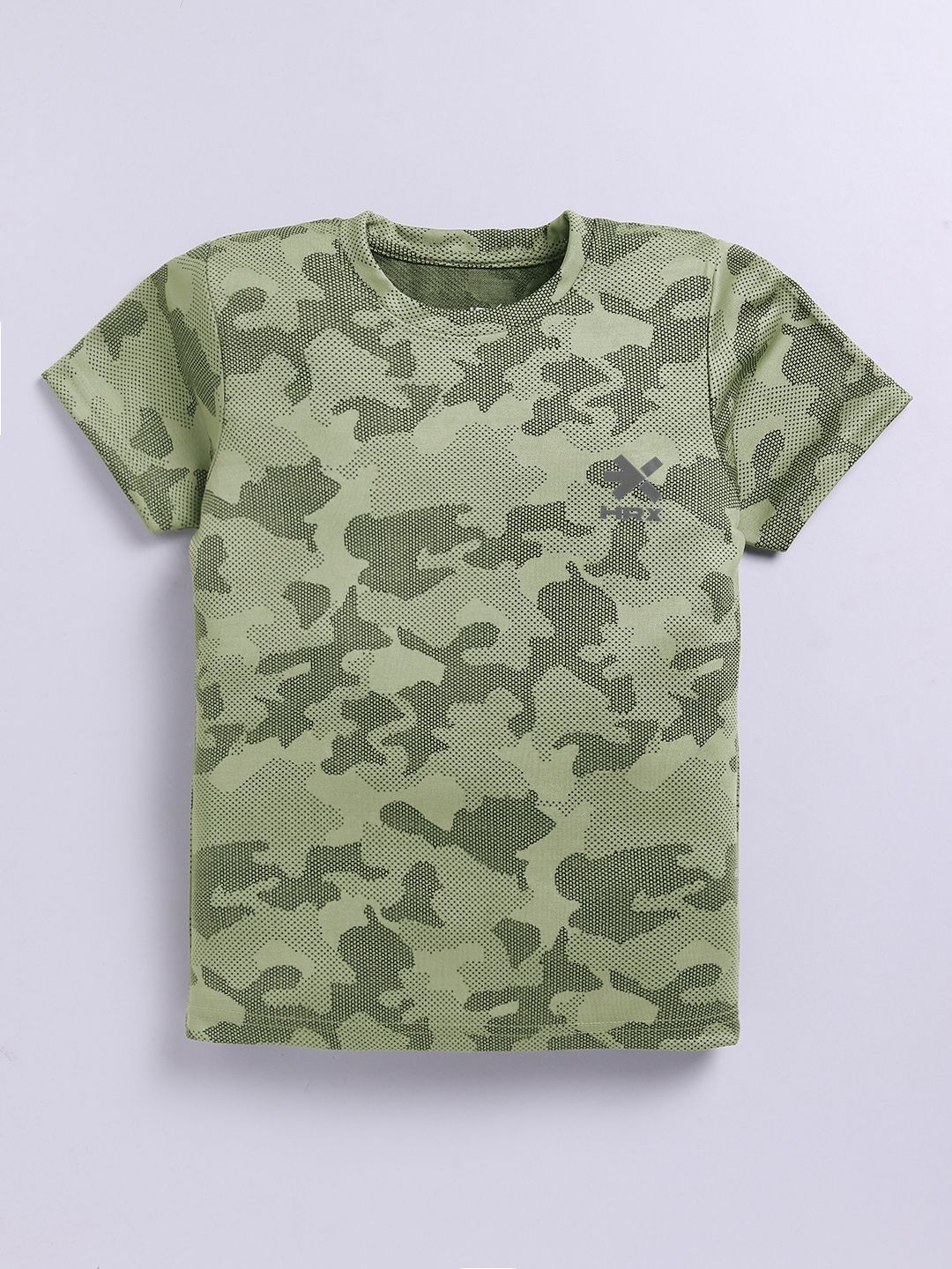 HRX by Hrithik Roshan Boys Camouflage Printed Moisture Wicking T-shirt