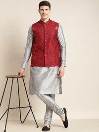 SOJANYA Manadrin Collar Kurta with Pyjamas & Nehru Jacket
