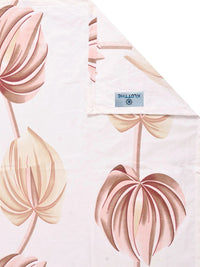 Moda Rapido X KLOTTHE Cream-Coloured & Pink Floral 300 TC King Bedsheet with 2 Pillow Covers