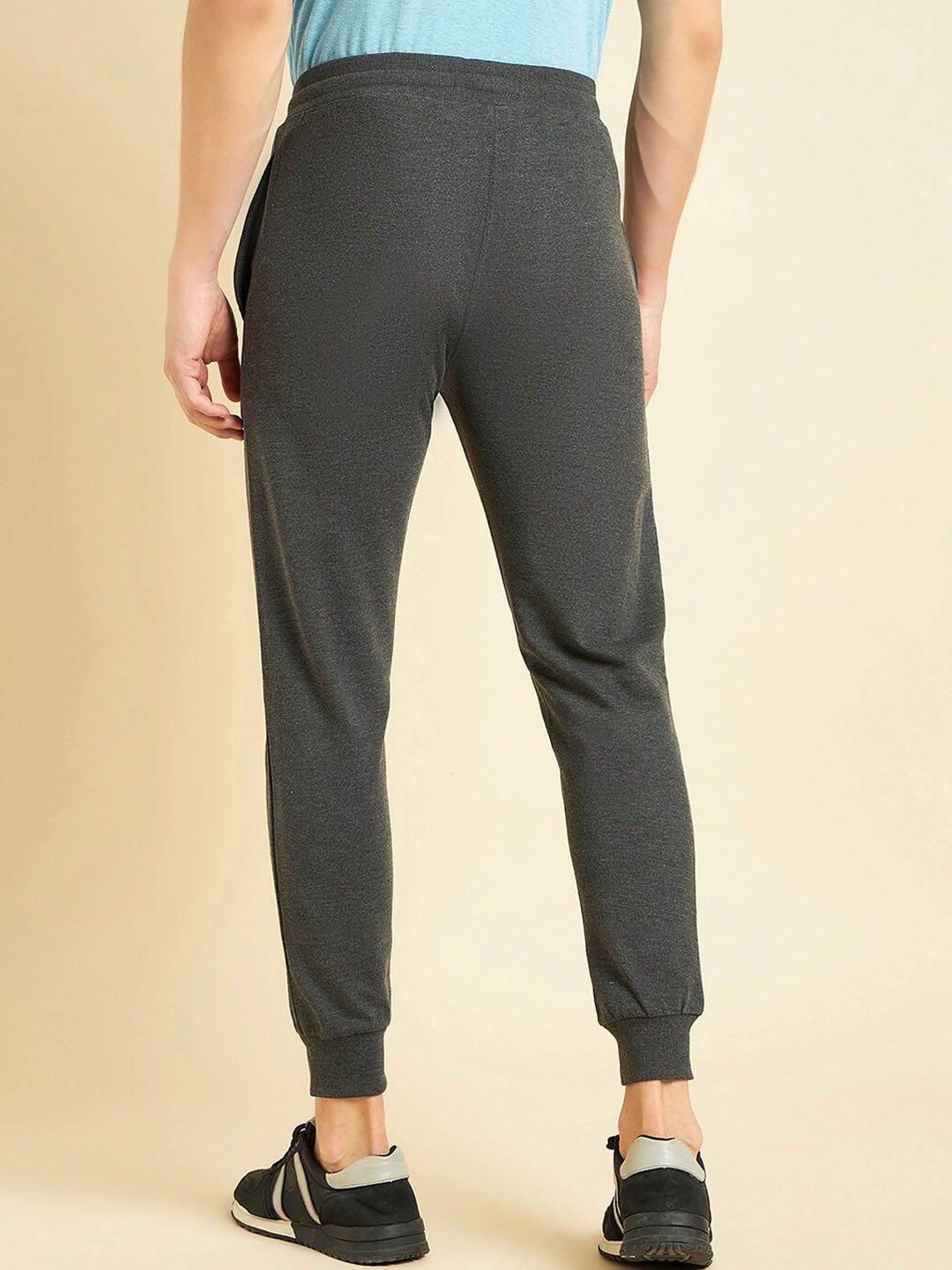 Sweet Dreams Men Charcoal Dry Fit Mid Rise Cotton Joggers