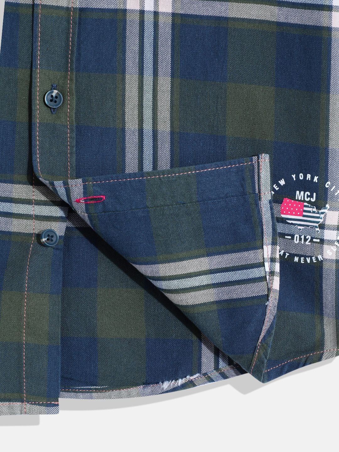 Monte Carlo Boys Tartan Checked Casual Smart Fit Shirt