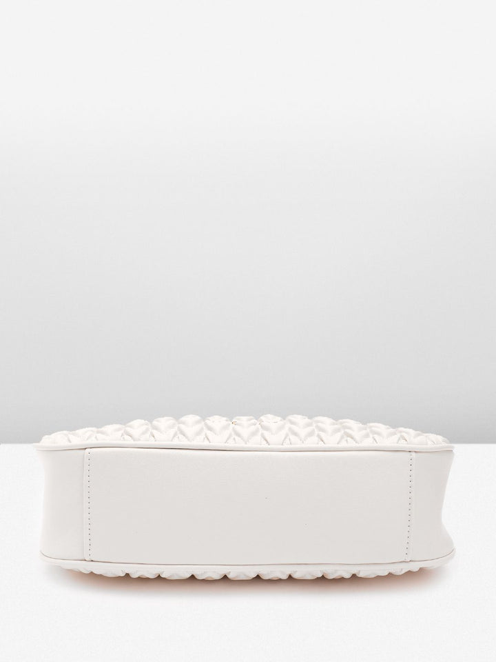 Lino Perros Structured Shoulder Bag with Quilted Detail