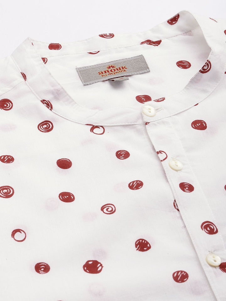 Anouk Pure Cotton Geometric Printed Casual Shirt