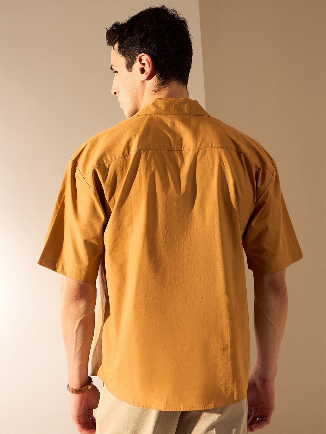 DENNISON Men Drop Shoulder Oversized Embroidery Shirt