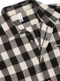 Thomas Scott Men Classic Slim Fit Spread Collar Windowpane Checked Cotton Casual Shirt