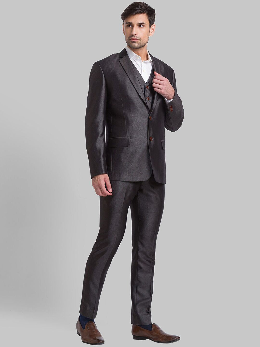 Park Avenue Men Super Slim-Fit Single Breasted 3 Pc Suits