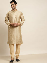SOJANYA Men Golden Kurta