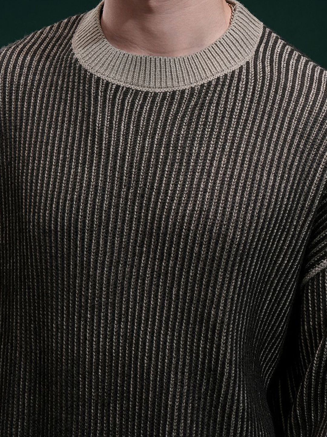 Lelaki Highlander Sweater Leher Bulat