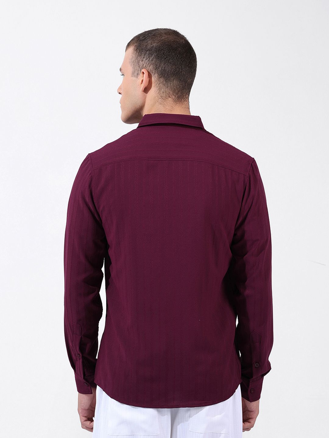 The Indian Garage Co Men Regular Fit Textured Resort Wear Shirt