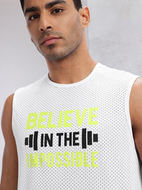 HRX by Hrithik Roshan Printed Perforated Training T-shirt