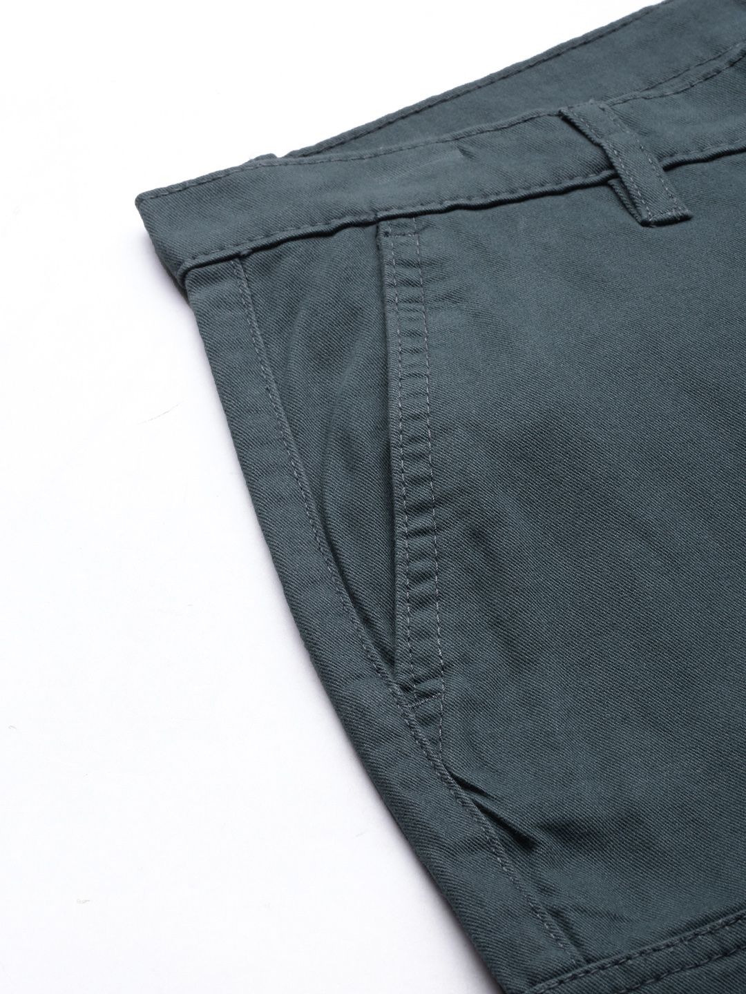 The Indian Garage Co Men Grey Slim Fit Cargos Trousers
