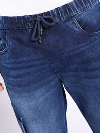 The Indian Garage Co Men Regular Fit Mid-Rise Cotton Cargo Jogger Jeans