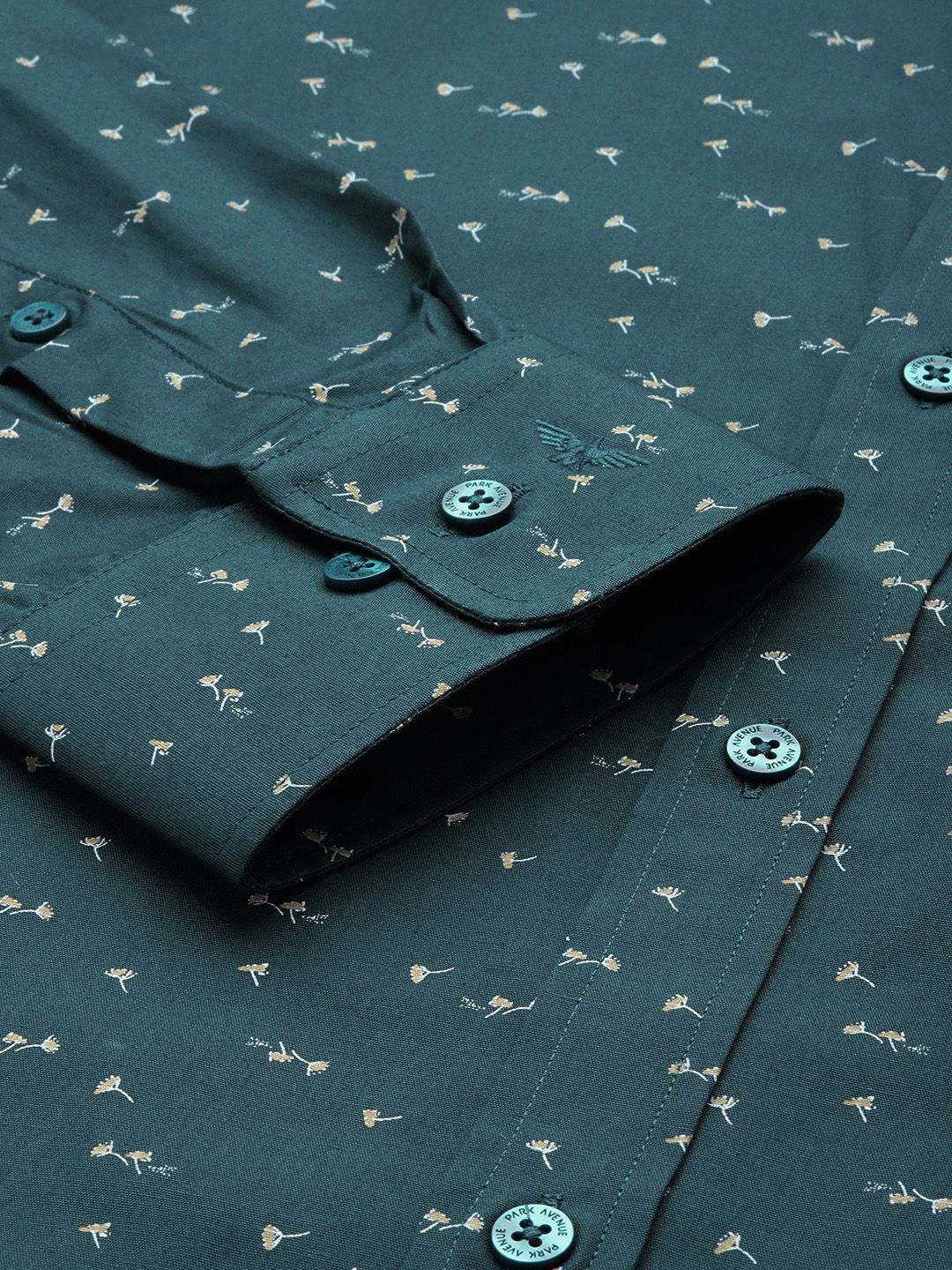 Park Avenue Slim Fit Floral Printed Pure Cotton Formal Shirt