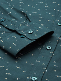 Park Avenue Slim Fit Floral Printed Pure Cotton Formal Shirt