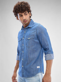 SPYKAR Men Solid Spread Collar Slim Fit Casual Shirt