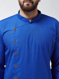 SOJANYA Lelaki Biru Solid Kurta Lurus