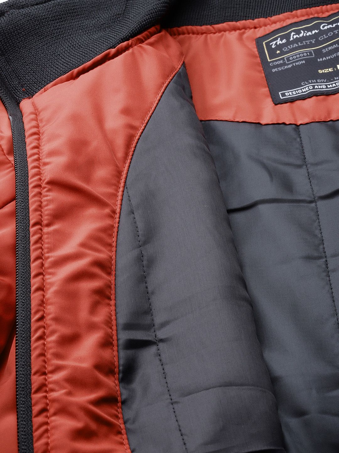 The Indian Garage Co Men Orange Solid Biker Jacket