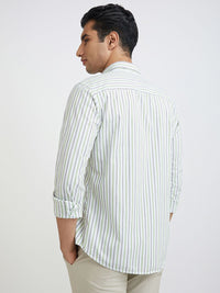 Park Avenue Men Pure Cotton Slim Fit Opaque Striped Casual Shirt