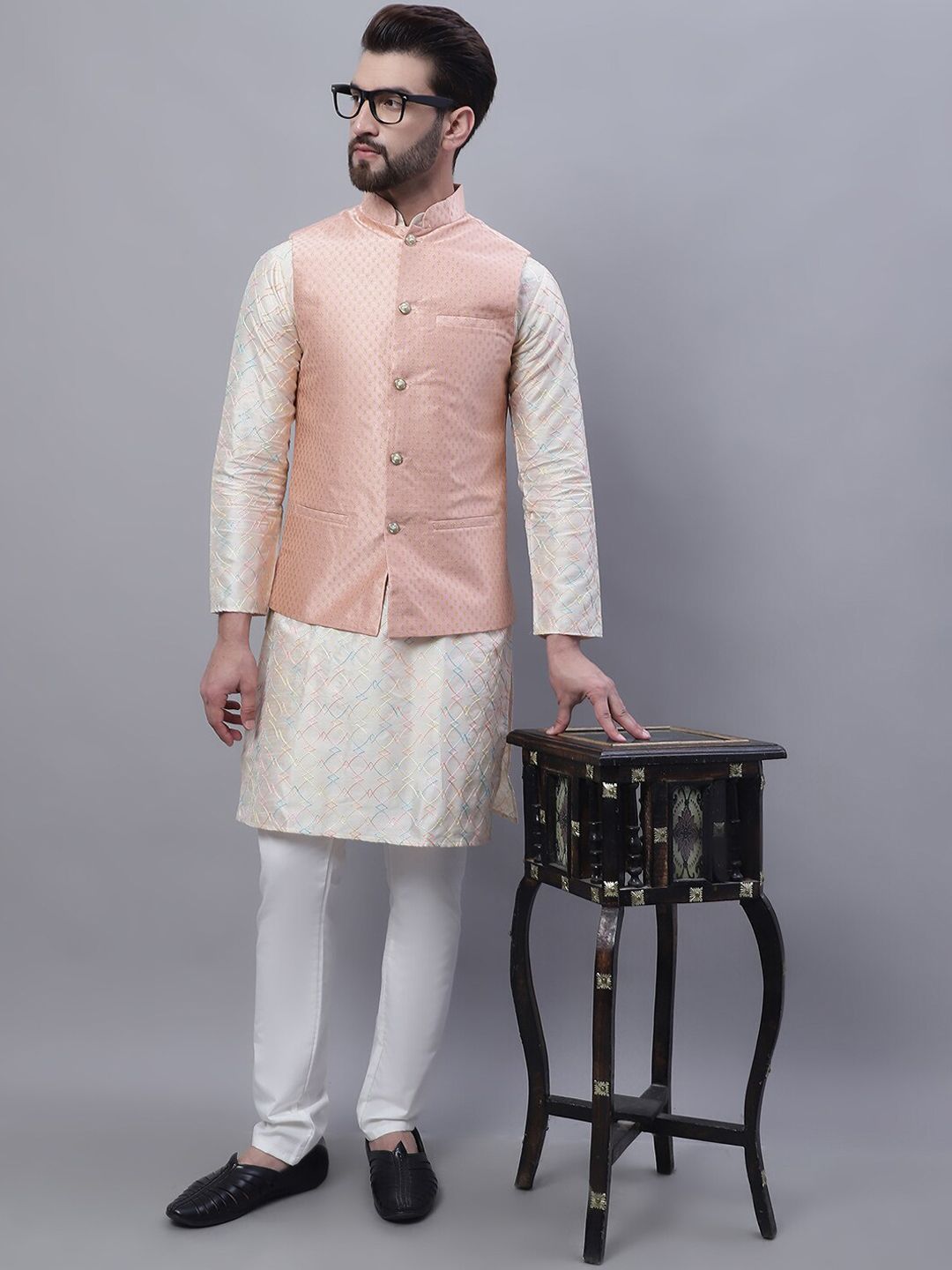 SOJANYA Sulam Kurta Biasa Dengan Piyama