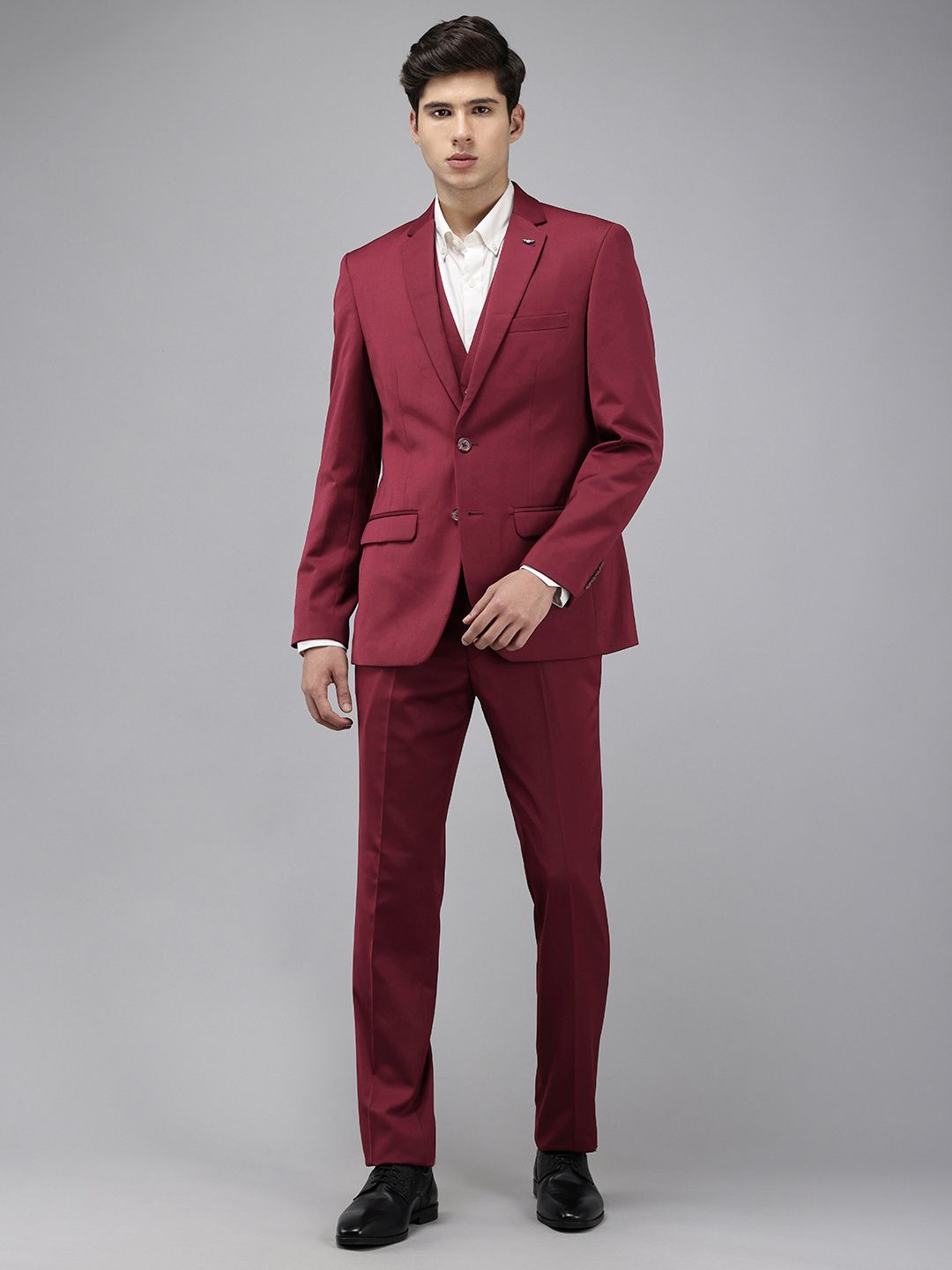 Park Avenue Single Breasted Slim Fit 3-Piece Formal Suit