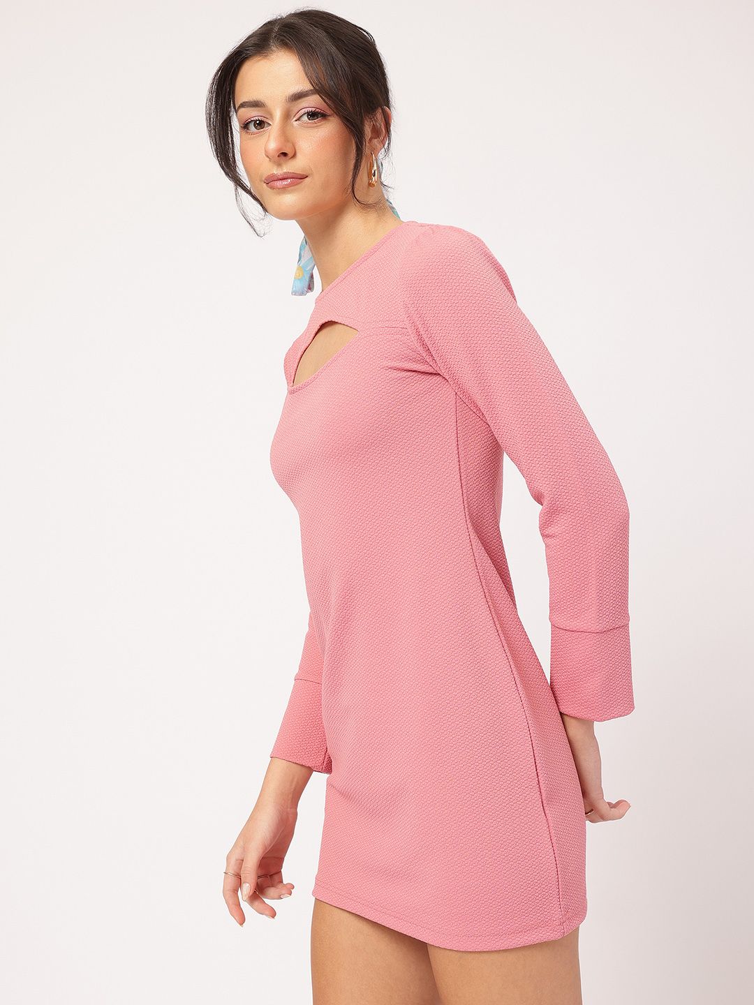 DressBerry Chic City Minimals Textured Cut-Out Dress