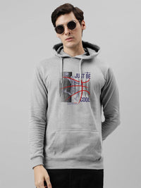 ADRO Men Printed Hooded Pullover Sweatshirt