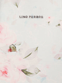 Lino Perros Women Blue & Pink Floral Print Structured Laptop Bag