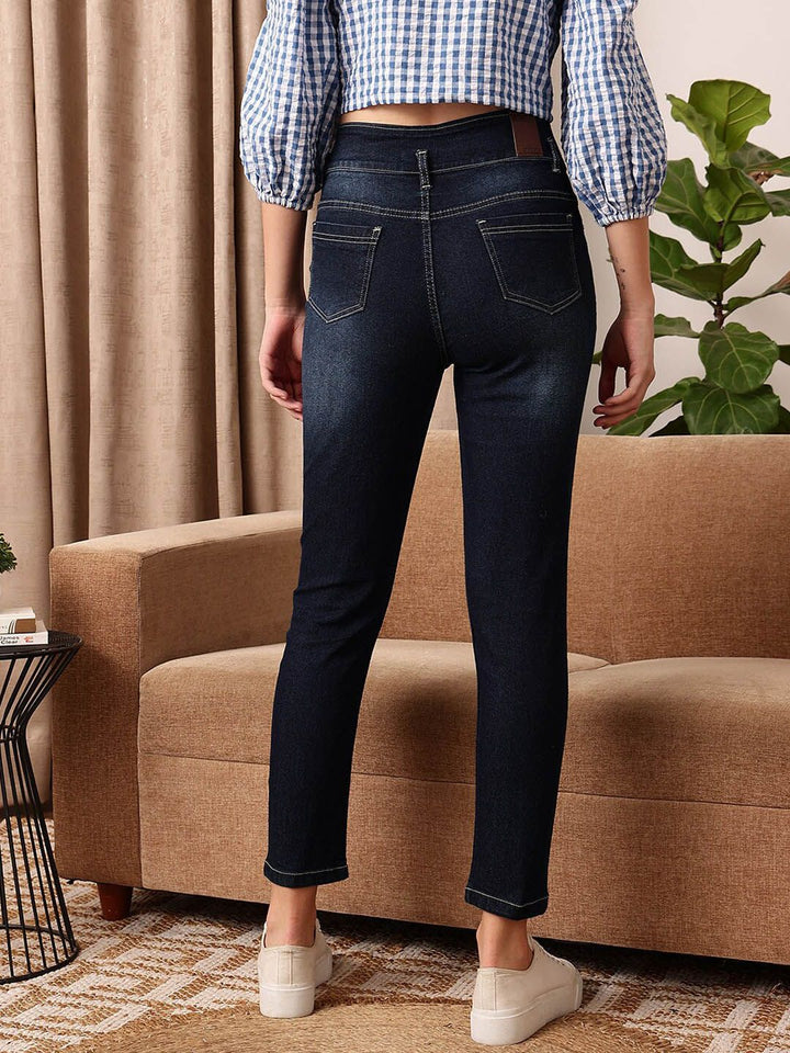 STREET 9 Women Comfort Skinny Fit Clean Look Light Fade Stretchable Jeans