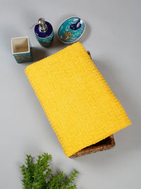 Cortina Yellow & Maroon 2 Pieces Cotton Anti-Bacterial 480 GSM Reversible Bath Towels