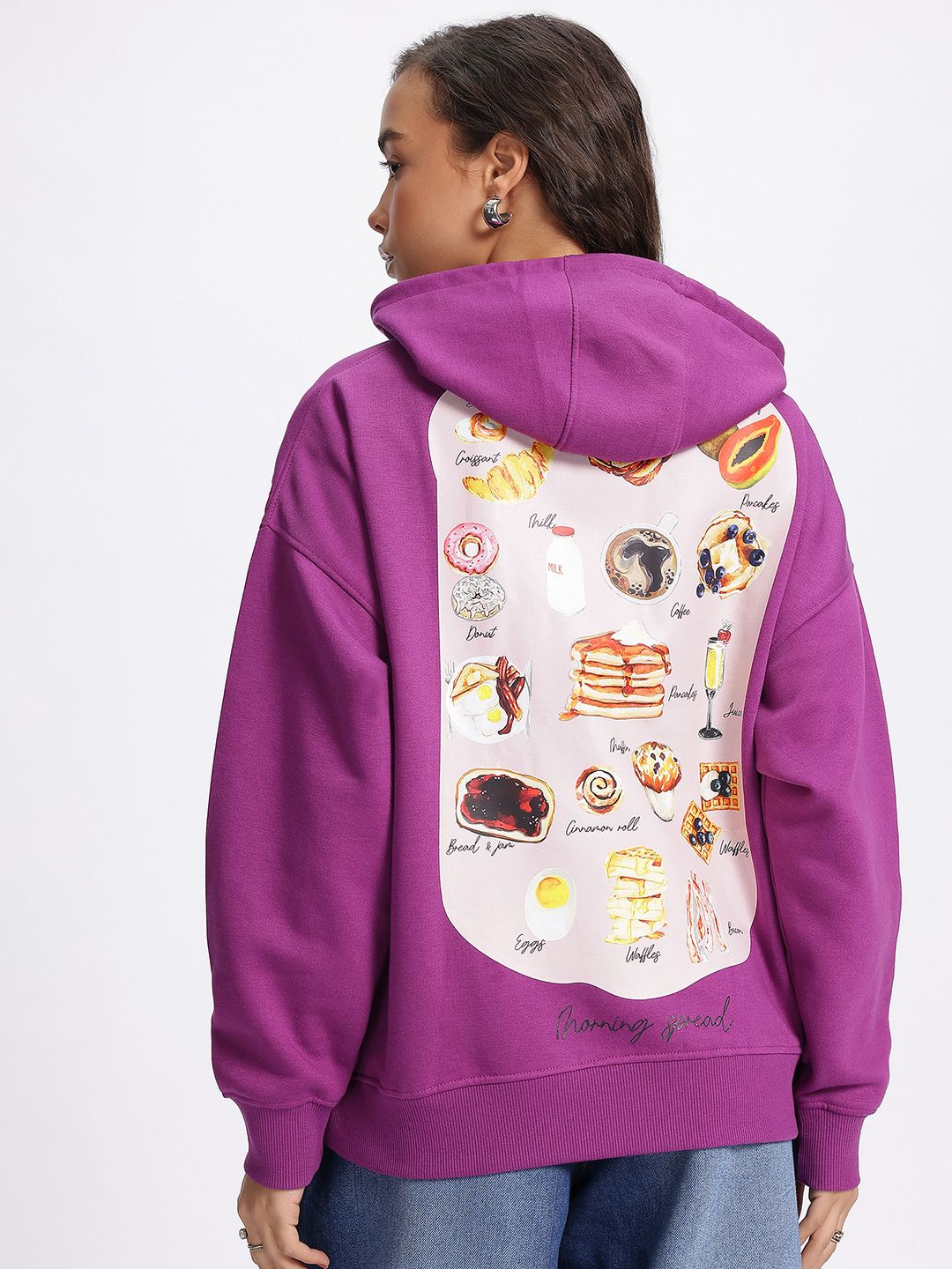 DressBerry Back Printed Hooded Sweatshirt
