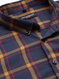 DENNISON Men Plus Size Smart Checked Casual Shirt