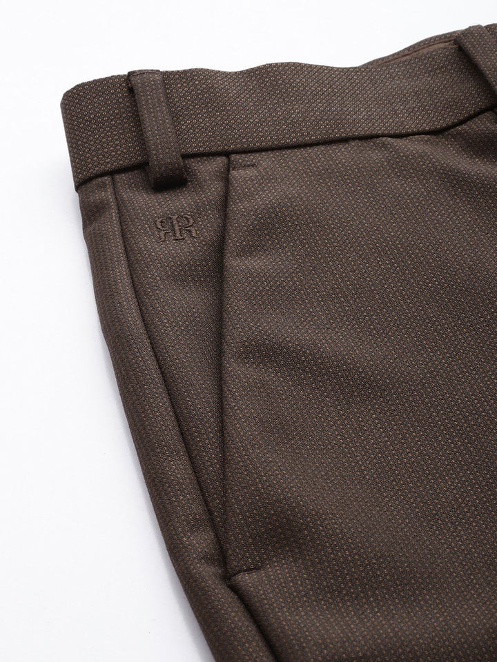 Raymond Men Textured Slim Fit Formal Trousers