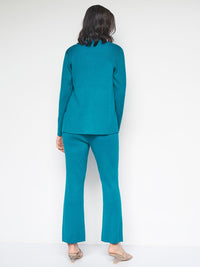 And Women Solid Top with Trousers & Jacket